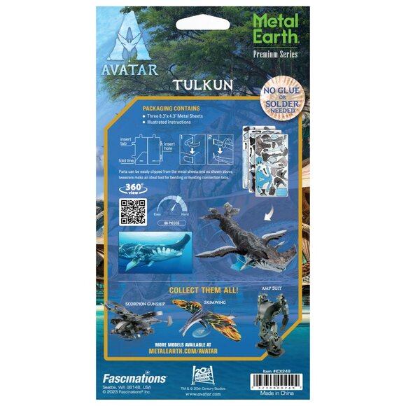 3D Metal Earth ICONX AVATAR TULKUN Fascinations Premium Series Model Kit ICX249 - Picture 2 of 7